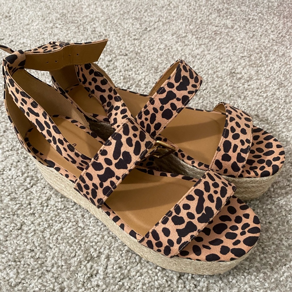 Leopard Wedges
